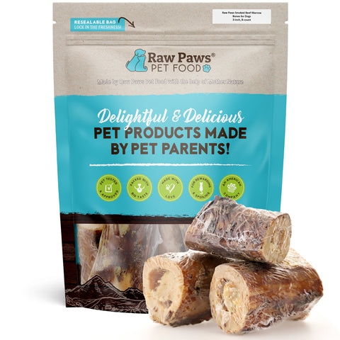 Smoked Beef Marrow Bones for Dogs, 3-inch - 8-ct