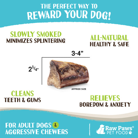 Smoked Beef Marrow Bones for Dogs, 3-inch - 8-ct