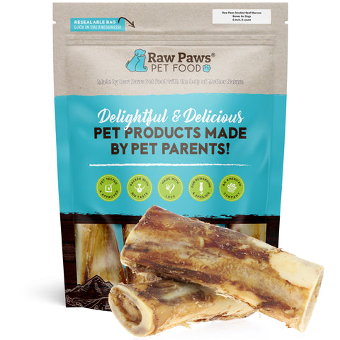Smoked Beef Marrow Bones for Dogs, 5-inch - 8-ct