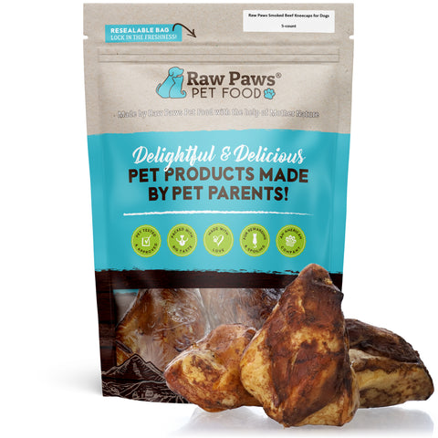 Smoked Beef Knee Cap Bones for Dogs, 5-ct