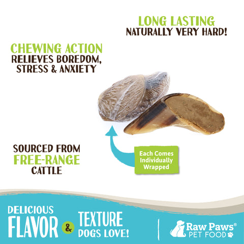 Filled Cow Hooves for Dogs - Peanut Butter Flavor, 5 ct