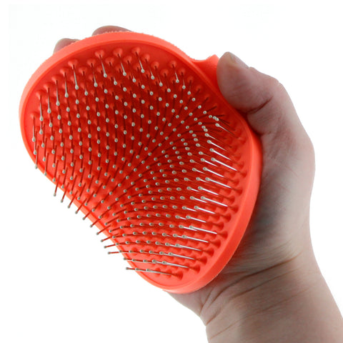 Grooming Brush for Dogs & Cats - Rubber Tipped Pin Brush, 1 ct