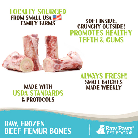 Beef Marrow Bones for Dogs, 4-inch - 4-ct