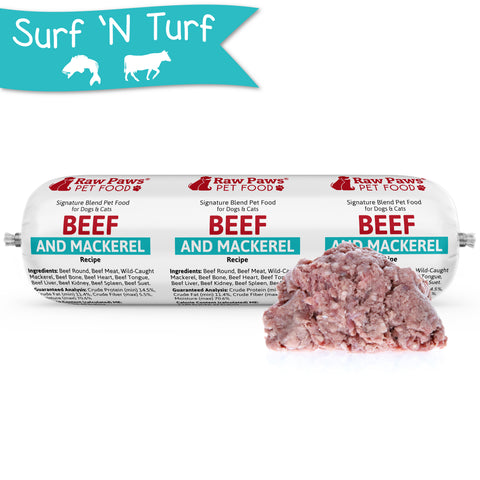 Signature Blend Pet Food for Dogs & Cats - Beef & Mackerel Recipe, 3-lb