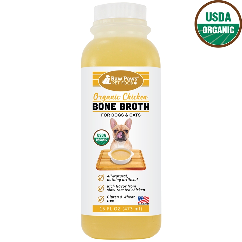 Raw Paws Chicken Bone Broth For Dogs & Cats, 16 Fl Oz