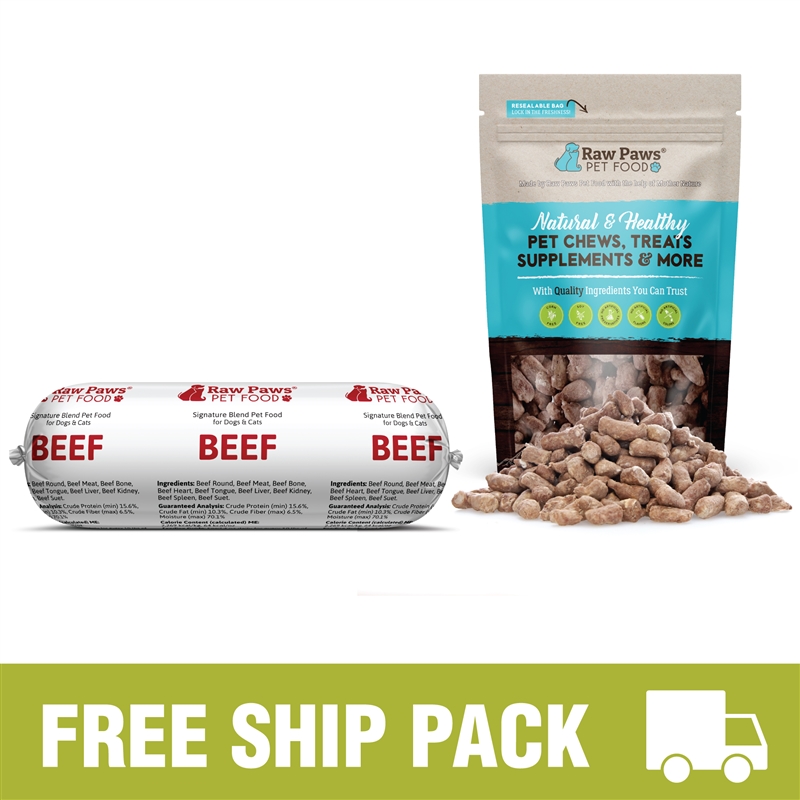 Raw Paws Complete Beef Free Ship Pack, 10 Lbs