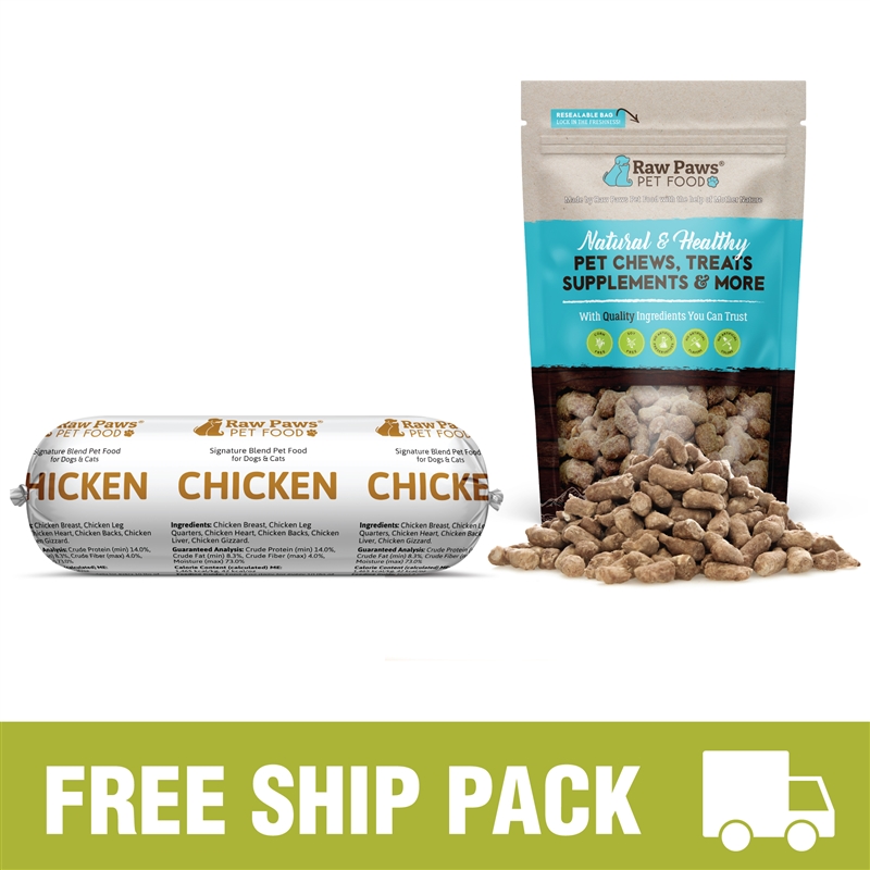 Raw Paws Complete Chicken Free Ship Pack, 10 Lbs