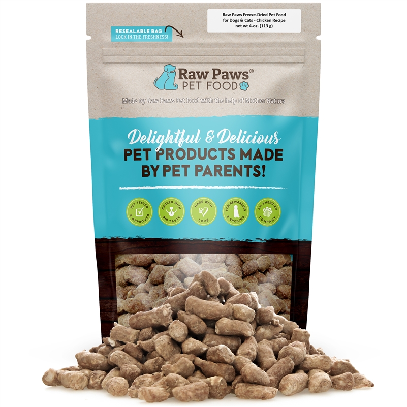 Raw Paws Freeze Dried Chicken Treats For Dogs & Cats, 4 Oz