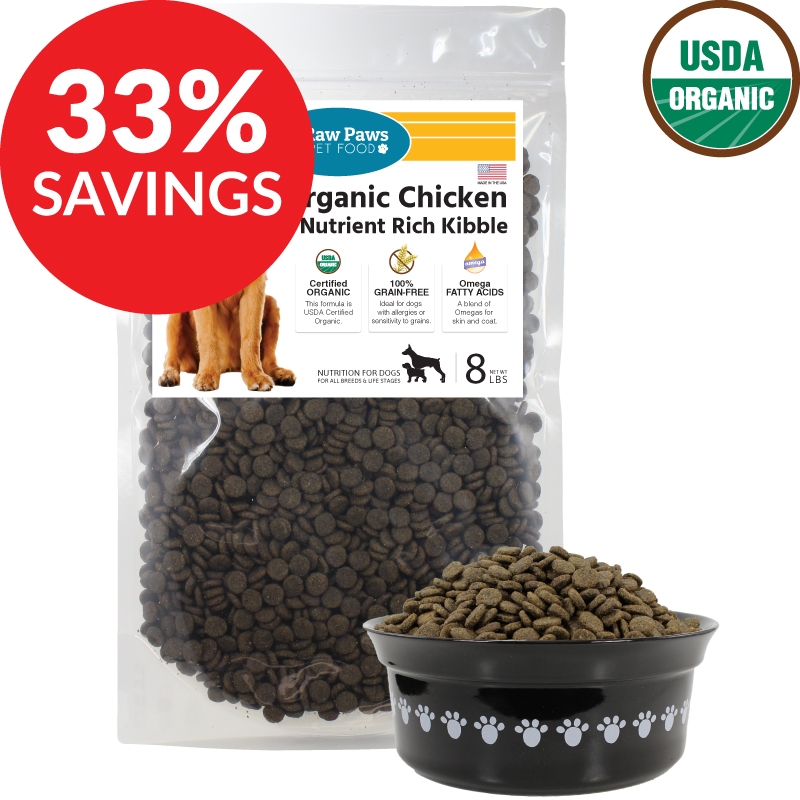 Raw Paws Organic Chicken Grain-free Nutrient Rich Kibble For Dogs (bundle Deal)