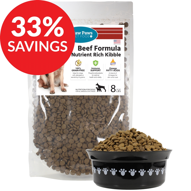 Raw Paws Premium Grain-free Beef Formula Kibble For Dogs (bundle Deal)