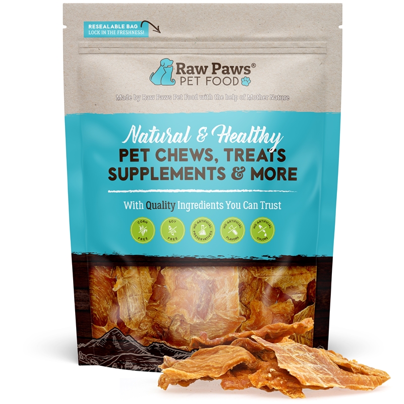 Raw Paws Chicken Breast Jerky Treats For Dogs, 8 Oz