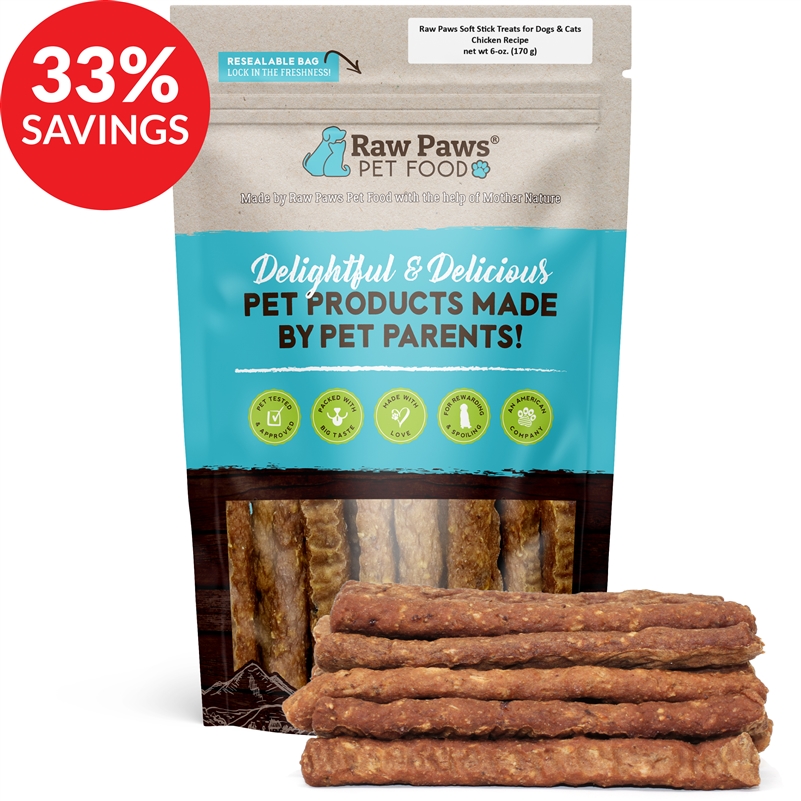 Raw Paws Soft Chicken Stick Treats For Dogs & Cats (bundle Deal)