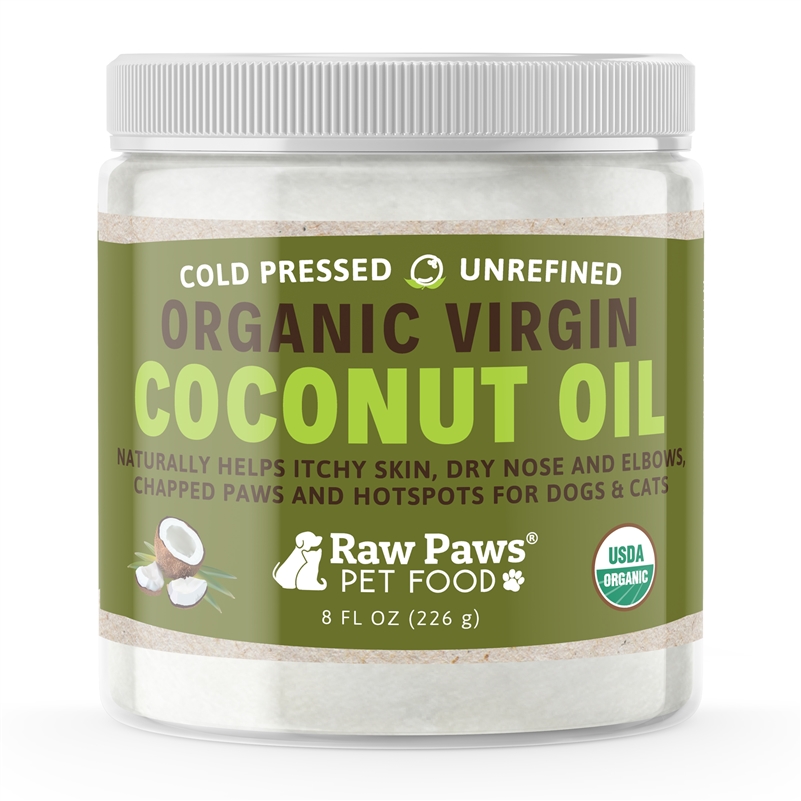 Raw Paws Topical Organic Coconut Oil For Dogs & Cats, 8 Fl Oz