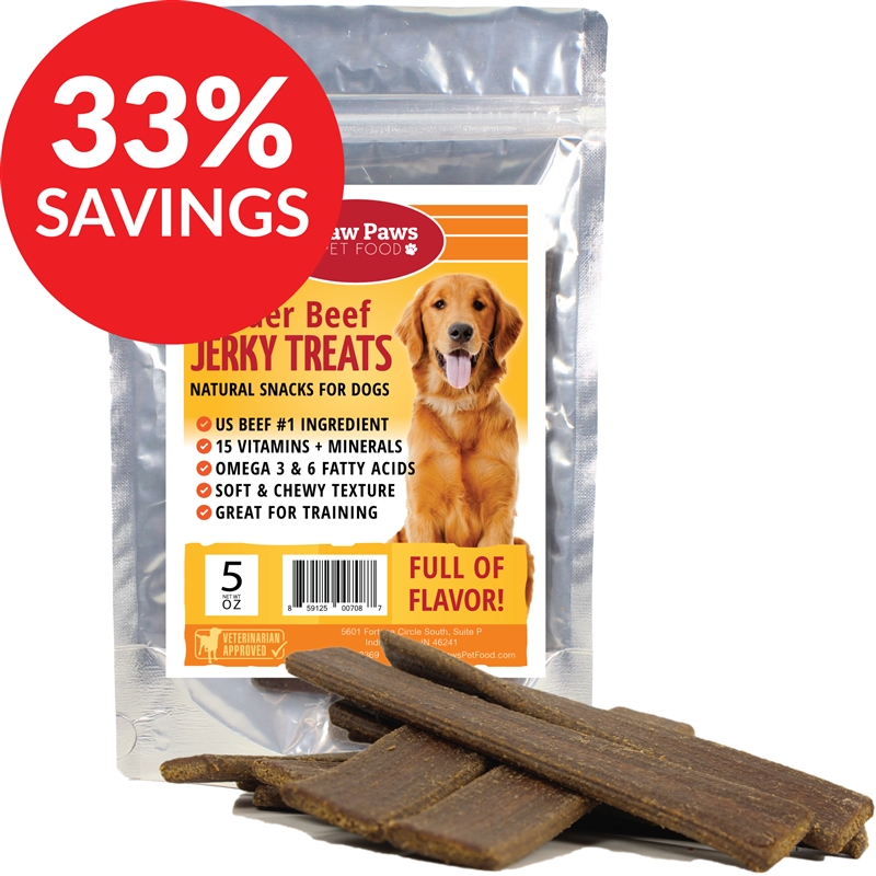 Raw Paws Tender Beef Jerky Treats For Dogs (bundle Deal)
