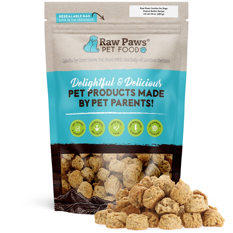 Raw Paws Gourmet Peanut Butter Cookies For Dogs, 5 Oz