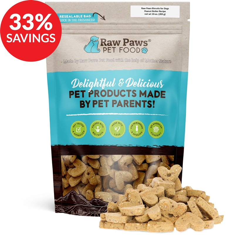 Raw Paws Gourmet Peanut Butter Biscuits For Dogs (bundle Deal)