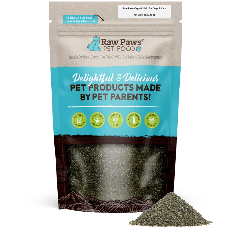 Raw Paws Mineral-rich Organic Sea Kelp Daily Supplement For Dogs & Cats, 8 Oz