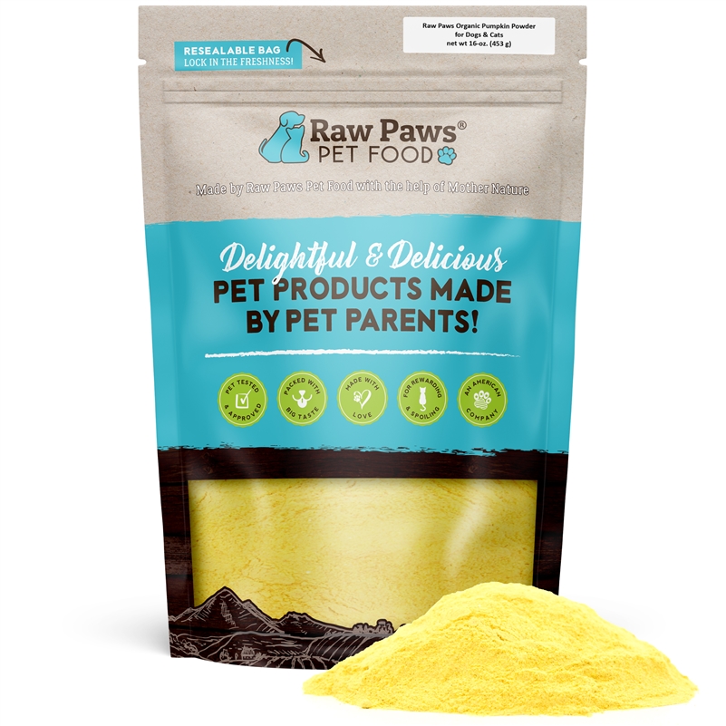 Raw Paws Pumpkin Powder Digestive Daily Support Supplement For Dogs & Cats, 8 Oz