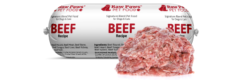 Raw Paws Signature Blend Complete Beef for Dogs & Cats, 1 lb