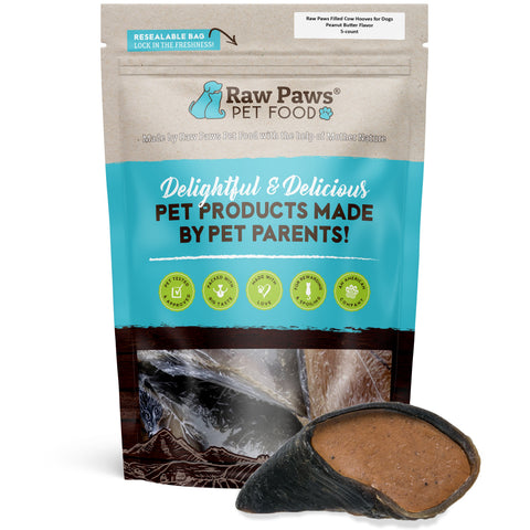 Peanut Butter Stuffed Hooves for Dogs