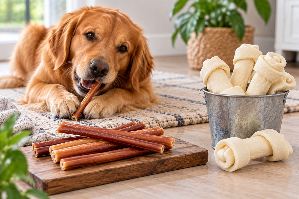 Bully Sticks vs. Rawhide: What's the Difference?