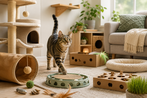 The Ultimate Indoor Cat Enrichment Guide: 15 Easy Ideas That Actually Engage Cats