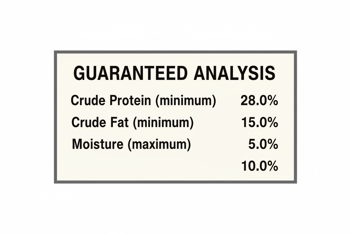 Understanding Guaranteed Analysis on Pet Food Labels