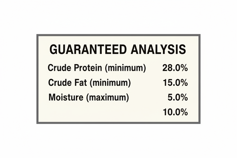 Understanding Guaranteed Analysis on Pet Food Labels