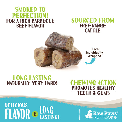 Smoked Beef Marrow Bones for Dogs, 3-inch - 8-ct