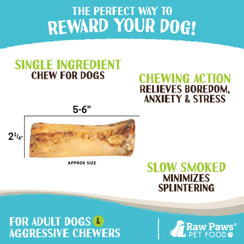 Smoked Beef Marrow Bones for Dogs, 5-inch - 8-ct