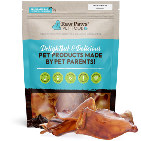 Jumbo Pig Ears for Dogs, 6-ct