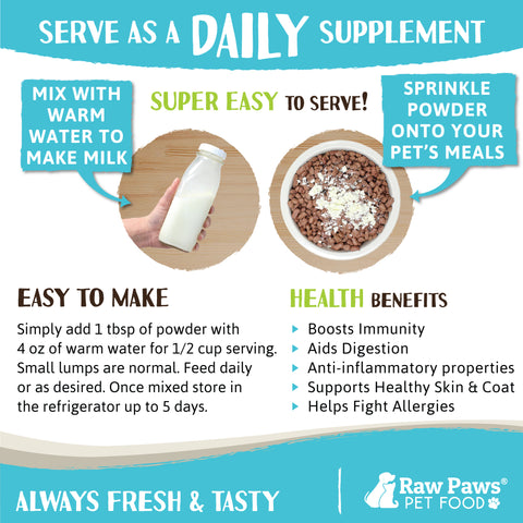 Goat Milk Supplement Powder for Dogs & Cats, 7-oz
