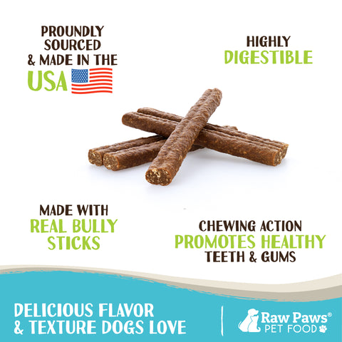 Alternative Soft Bully Sticks for Dogs, 6-inch - 15-ct