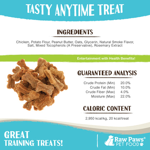 Soft Bone-Shaped Treats for Dogs - Peanut Butter & Chicken Recipe, 16-oz