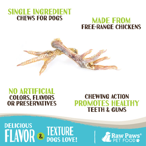 Chicken Feet for Dogs, 10-ct