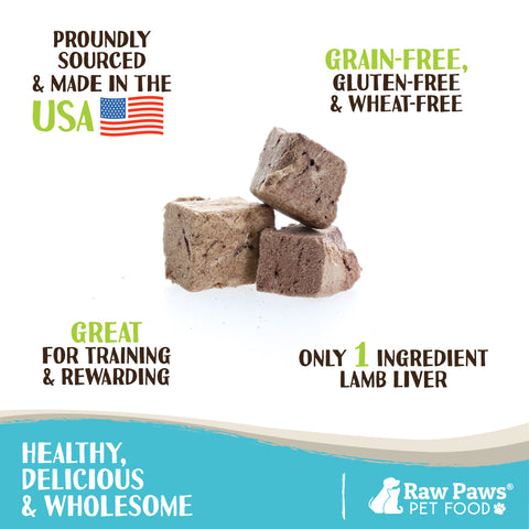 Freeze Dried Lamb Liver Treats for Dogs & Cats, 4-oz