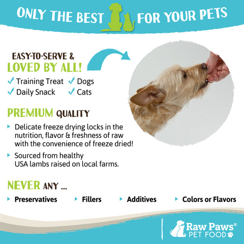 Freeze Dried Lamb Liver Treats for Dogs & Cats, 4-oz