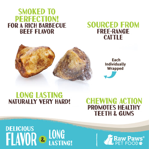 Smoked Beef Knee Cap Bones for Dogs, 5-ct
