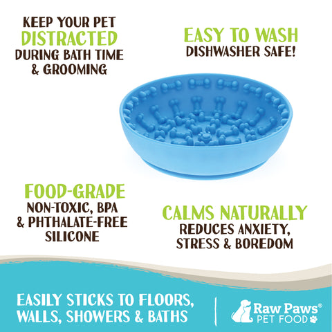Licking Mat Bowl for Dogs with Suction - Grooming Distraction