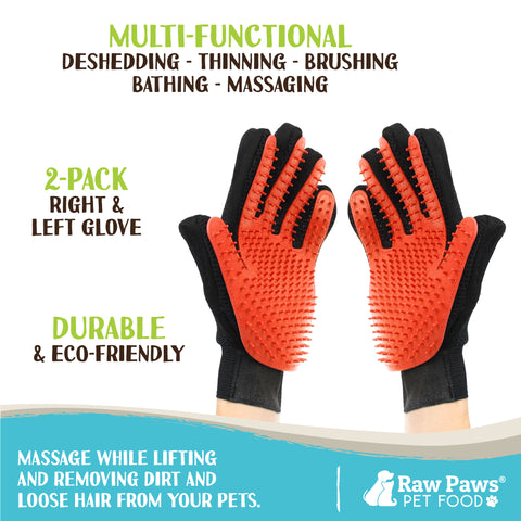 Grooming Gloves, 2 ct - Dog & Cat Deshedding Gloves - Pet Hair Removal