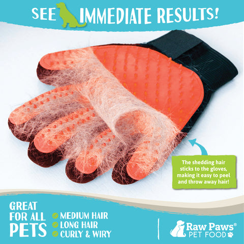 Grooming Gloves, 2 ct - Dog & Cat Deshedding Gloves - Pet Hair Removal
