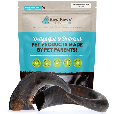 Water Buffalo Horns for Dogs, Large - 2-ct