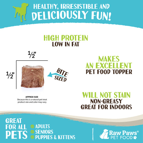 Freeze Dried Diced Chicken Heart Treats for Dogs & Cats, 4-oz