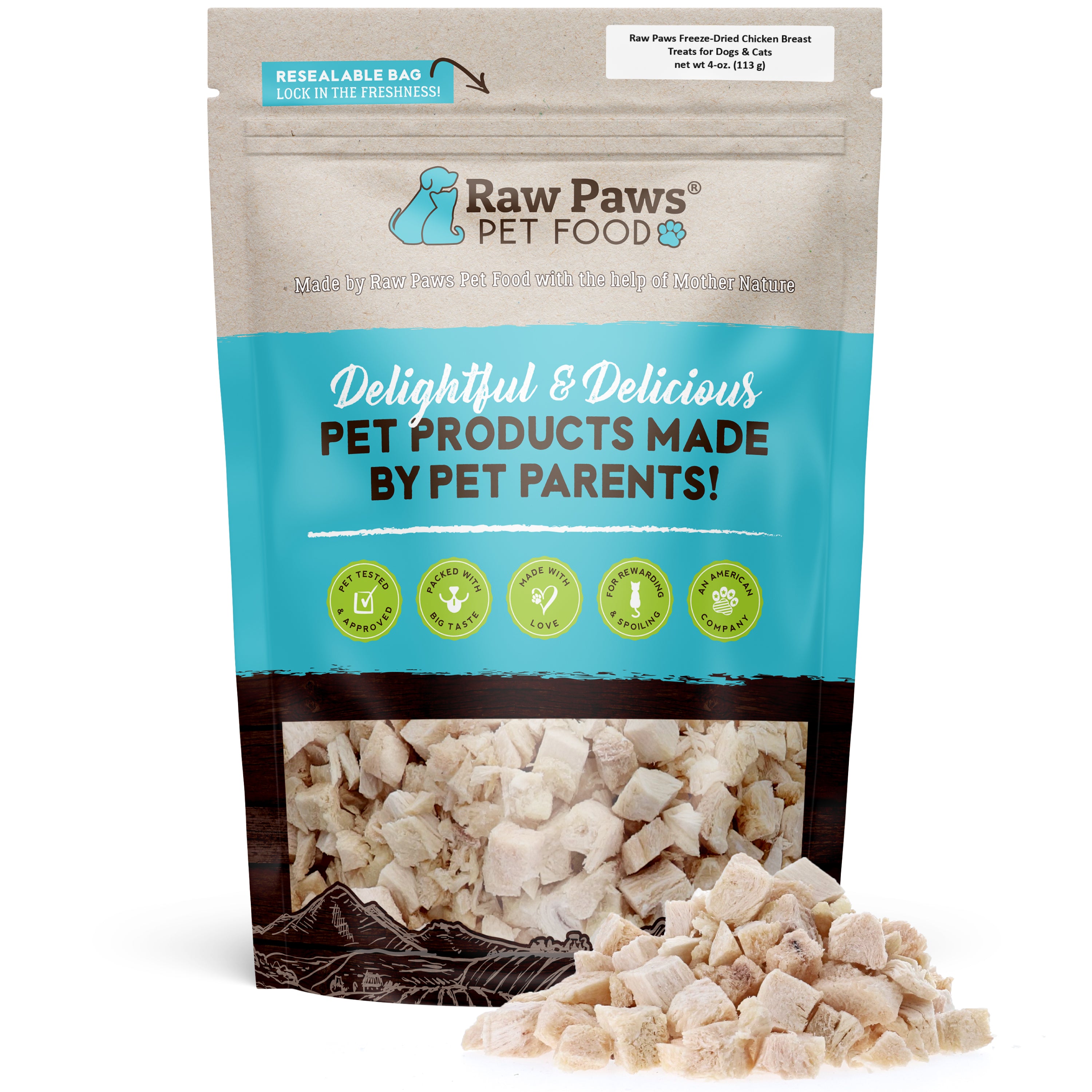 Freeze Dried Chicken Breast Treats (Raw Paws)