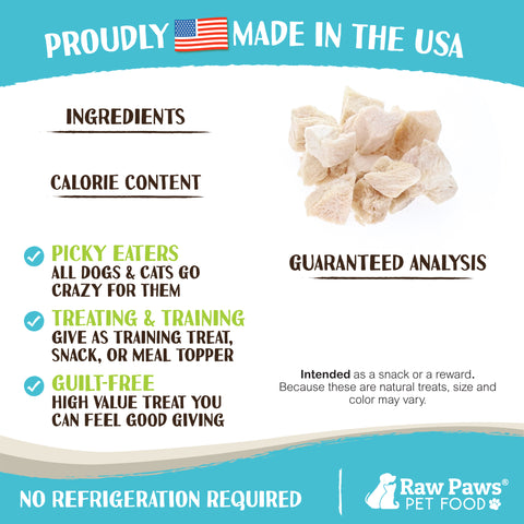 Freeze Dried Chicken Breast Treats for Dogs & Cats, 4-oz