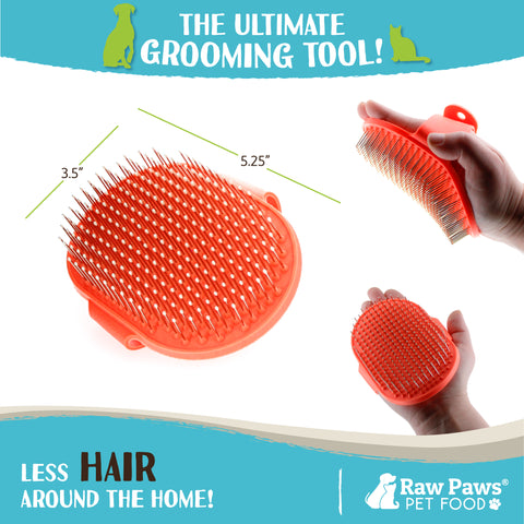 Grooming Brush for Dogs & Cats - Rubber Tipped Pin Brush, 1 ct