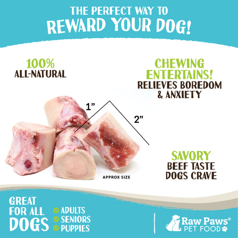Beef Marrow Bones for Dogs, 2-inch - 4-ct