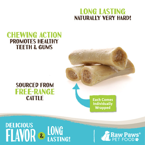 Filled Cow Femurs for Dogs - Peanut Butter Flavor, 5-6-inch - 6-ct