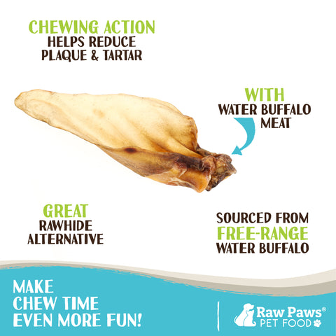Water Buffalo Ears for Dogs, 5-ct