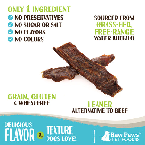 Water Buffalo Jerky Treats for Dogs, 16-oz